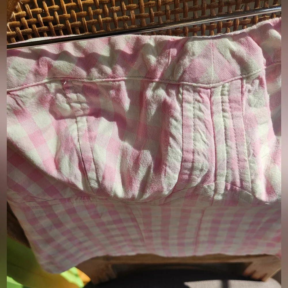 NWOT Free People Pink/White Gingham Bustiet Strapless Top - Picture 16 of 16
